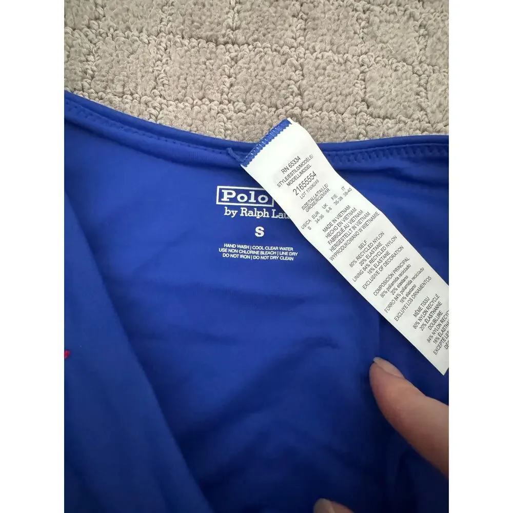 NWOT Polo Ralph Lauren Kennedy Modern High Leg Bikini in Ultramarine SZ S